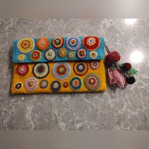 Beyond Thread Handbag Pretty Colors 12 Inches X 7 1/2 Inches